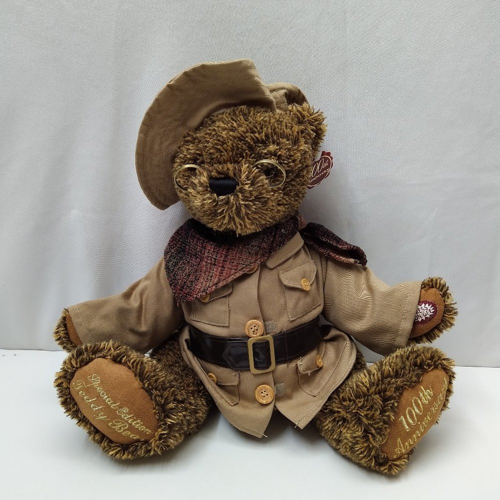 Dan Dee 100th Anniversary 12" Teddy Roosevelt Talking Teddy Bear
